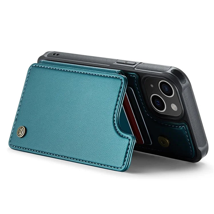 CASEME C22 Series for iPhone 15 Plus Kickstand Case Card Slots RFID Blocking Phone Cover