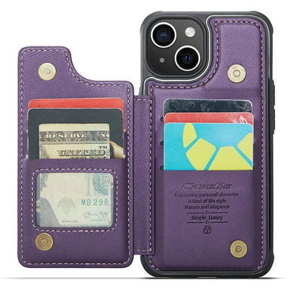 CASEME C22 Series for iPhone 15 Plus Kickstand Case Card Slots RFID Blocking Phone Cover