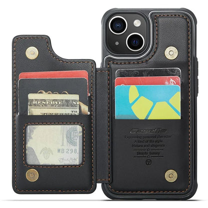 CASEME C22 Series for iPhone 15 Plus Kickstand Case Card Slots RFID Blocking Phone Cover