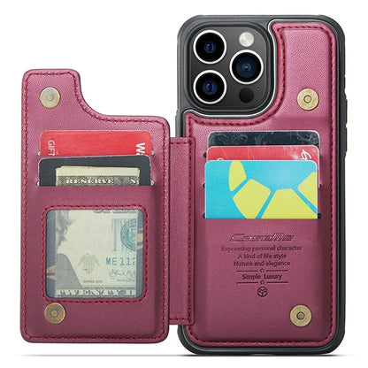 CASEME C22 Series for iPhone 15 Pro Max Case RFID Blocking Card Holder Phone Cover