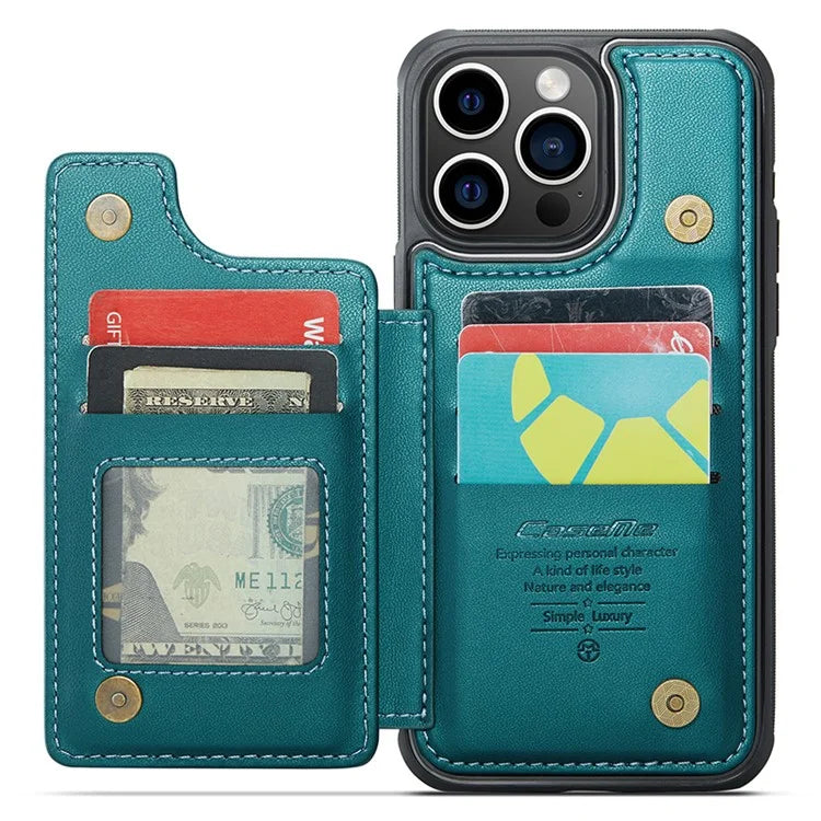 CASEME C22 Series for iPhone 15 Pro Max Case RFID Blocking Card Holder Phone Cover