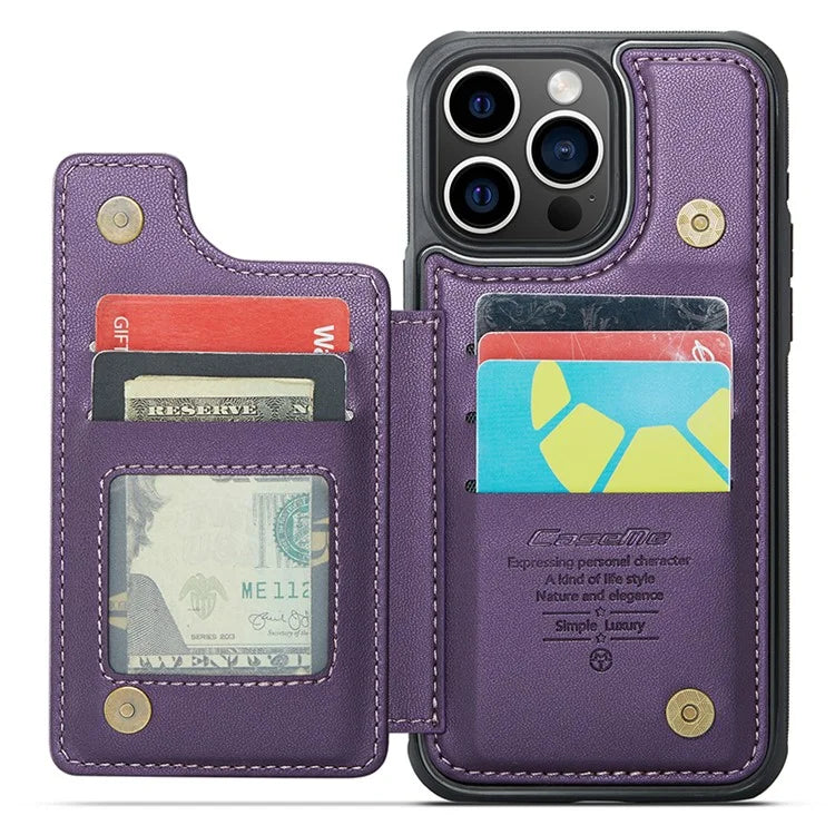 CASEME C22 Series for iPhone 15 Pro Max Case RFID Blocking Card Holder Phone Cover