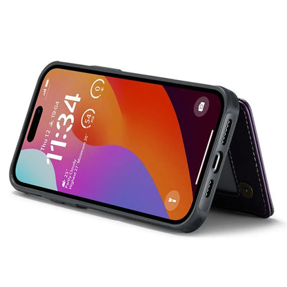 CASEME C22 Series for iPhone 15 Pro Kickstand Case Card Holder Glossy Phone Cover