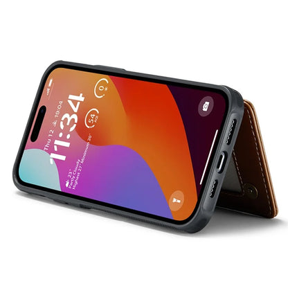 CASEME C22 Series for iPhone 15 Pro Kickstand Case Card Holder Glossy Phone Cover