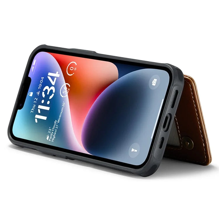 CASEME C22 Series for iPhone 14 Case RFID Blocking Kickstand Cover with 4 Card Slots