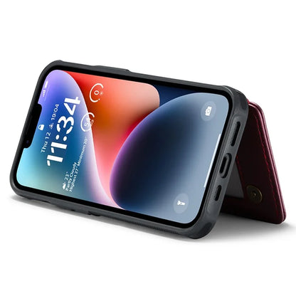 CASEME C22 Series for iPhone 14 Case RFID Blocking Kickstand Cover with 4 Card Slots