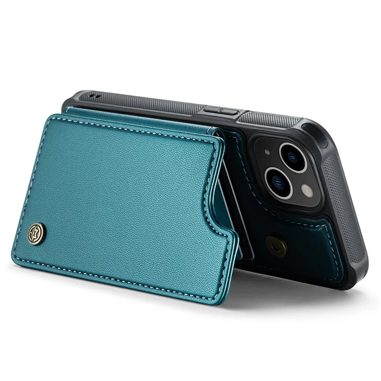 CASEME C22 Series for iPhone 14 Case RFID Blocking Kickstand Cover with 4 Card Slots