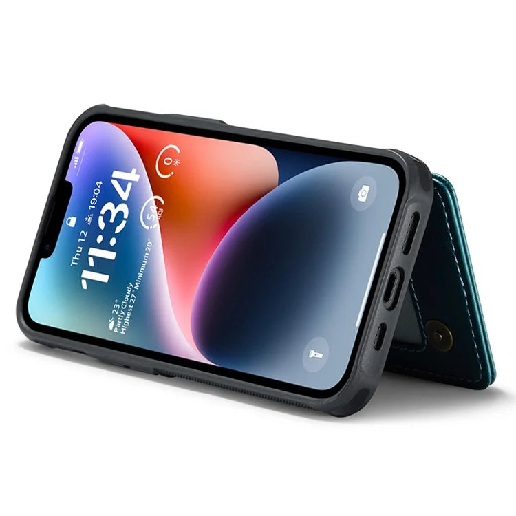 CASEME C22 Series for iPhone 14 Case RFID Blocking Kickstand Cover with 4 Card Slots