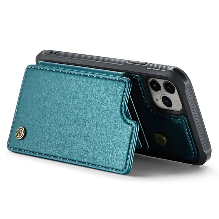 CASEME C22 Series For iPhone 11 Pro Max Case RFID Blocking Glossy PU Leather Phone Protector