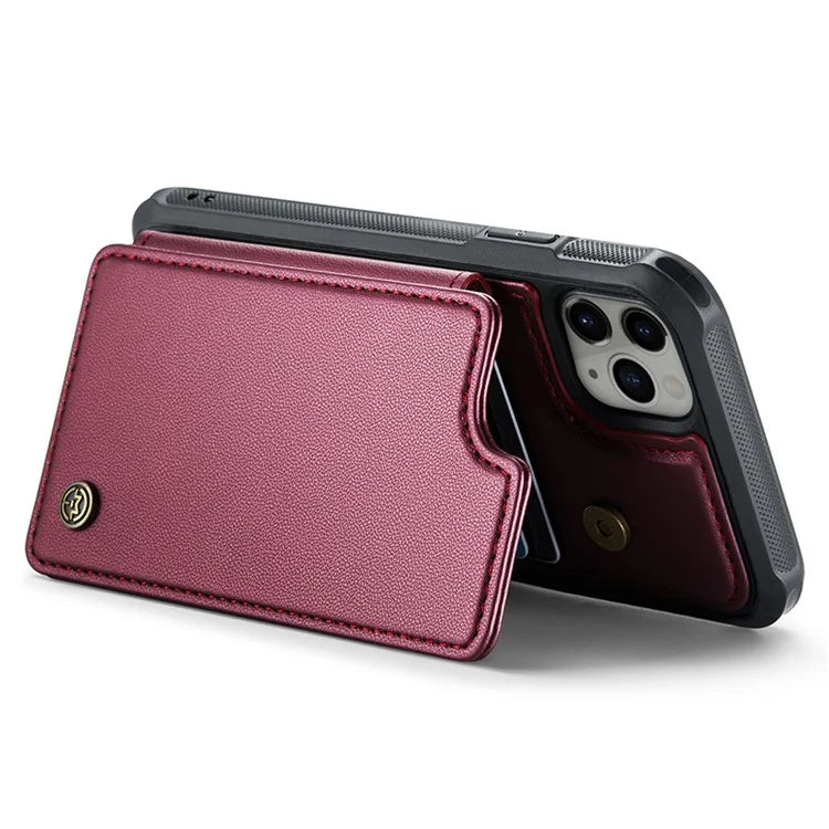 CASEME C22 Series For iPhone 11 Pro Max Case RFID Blocking Glossy PU Leather Phone Protector