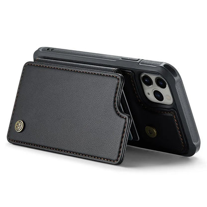 CASEME C22 Series For iPhone 11 Pro Max Case RFID Blocking Glossy PU Leather Phone Protector