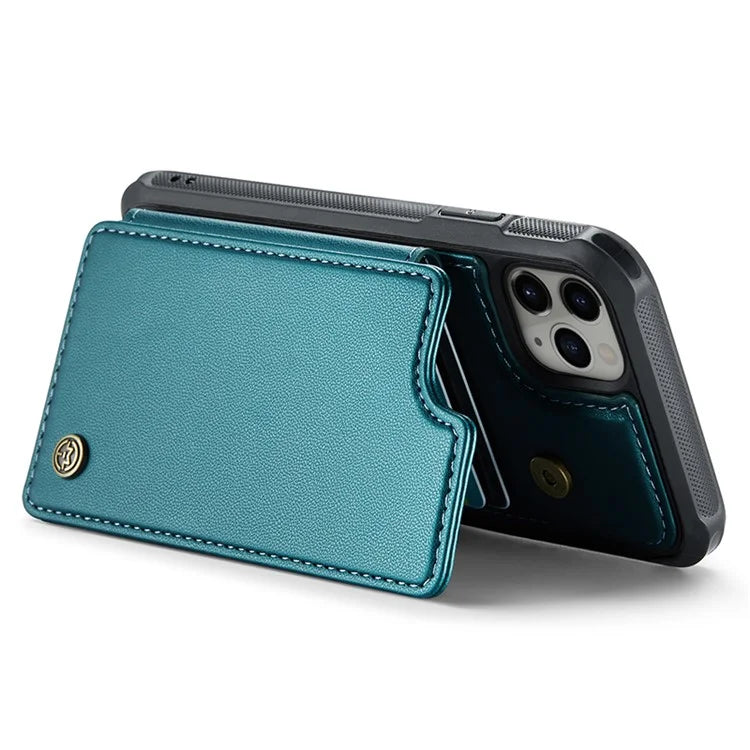 CASEME C22 Series for iPhone 11 Pro Case Glossy Phone Cover with Kickstand Card Holder