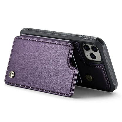 CASEME C22 Series for iPhone 11 Pro Case Glossy Phone Cover with Kickstand Card Holder