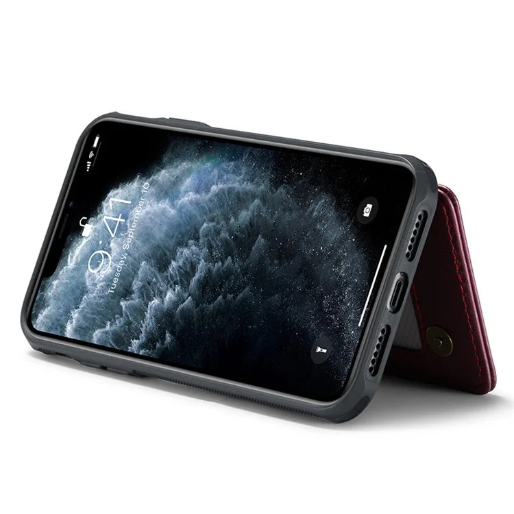 CASEME C22 Series for iPhone 11 Pro Case Glossy Phone Cover with Kickstand Card Holder