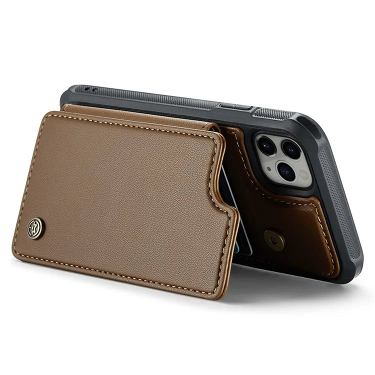 CASEME C22 Series for iPhone 11 Pro Case Glossy Phone Cover with Kickstand Card Holder