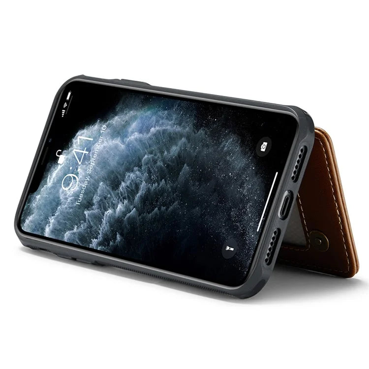 CASEME C22 Series for iPhone 11 Pro Case Glossy Phone Cover with Kickstand Card Holder