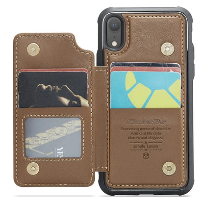 CASEME C22 Series For iPhone XR 6.1 inch Case RFID Blocking Litchi Texture Leather Phone Cover