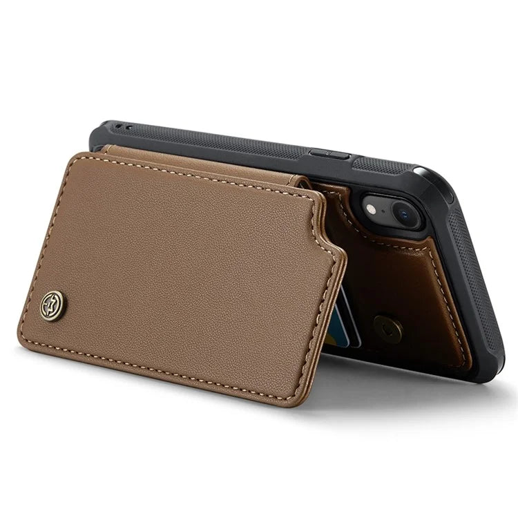 CASEME C22 Series For iPhone XR 6.1 inch Case RFID Blocking Litchi Texture Leather Phone Cover