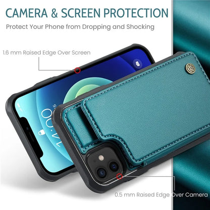 CASEME C22 Series for iPhone 12 / 12 Pro Case RFID Blocking Phone Cover with 4 Card Slots