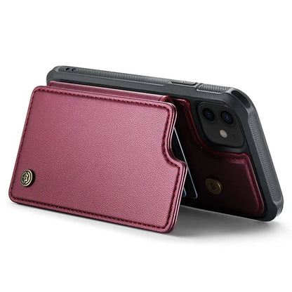 CASEME C22 Series for iPhone 12 / 12 Pro Case RFID Blocking Phone Cover with 4 Card Slots