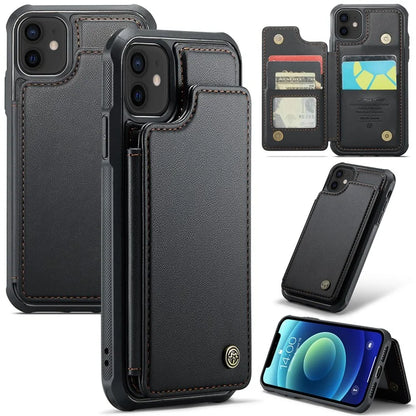 CASEME C22 Series for iPhone 12 / 12 Pro Case RFID Blocking Phone Cover with 4 Card Slots