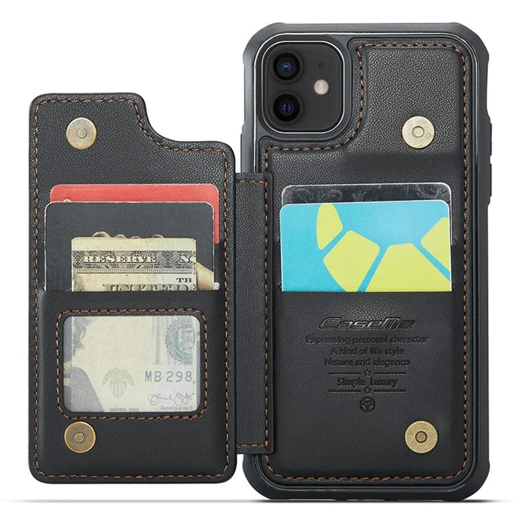 CASEME C22 Series for iPhone 12 / 12 Pro Case RFID Blocking Phone Cover with 4 Card Slots