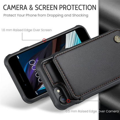 CASEME C22 Series for iPhone 6 / 6s / 7 / 8 / SE (2020) / SE (2022) Case Card Holder Phone Kickstand Cover