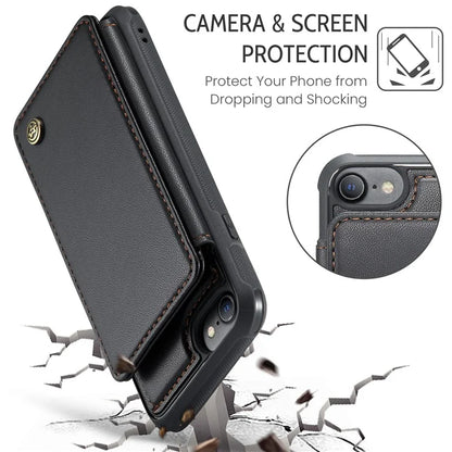 CASEME C22 Series for iPhone 6 / 6s / 7 / 8 / SE (2020) / SE (2022) Case Card Holder Phone Kickstand Cover
