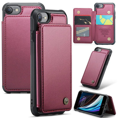 CASEME C22 Series for iPhone 6 / 6s / 7 / 8 / SE (2020) / SE (2022) Case Card Holder Phone Kickstand Cover