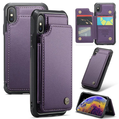 CASEME C22 Series for iPhone XS Max 6.5 inch Case PU+TPU RFID Blocking Phone Cover