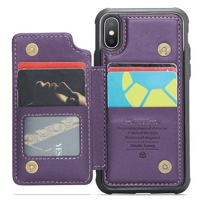 CASEME C22 Series for iPhone XS Max 6.5 inch Case PU+TPU RFID Blocking Phone Cover