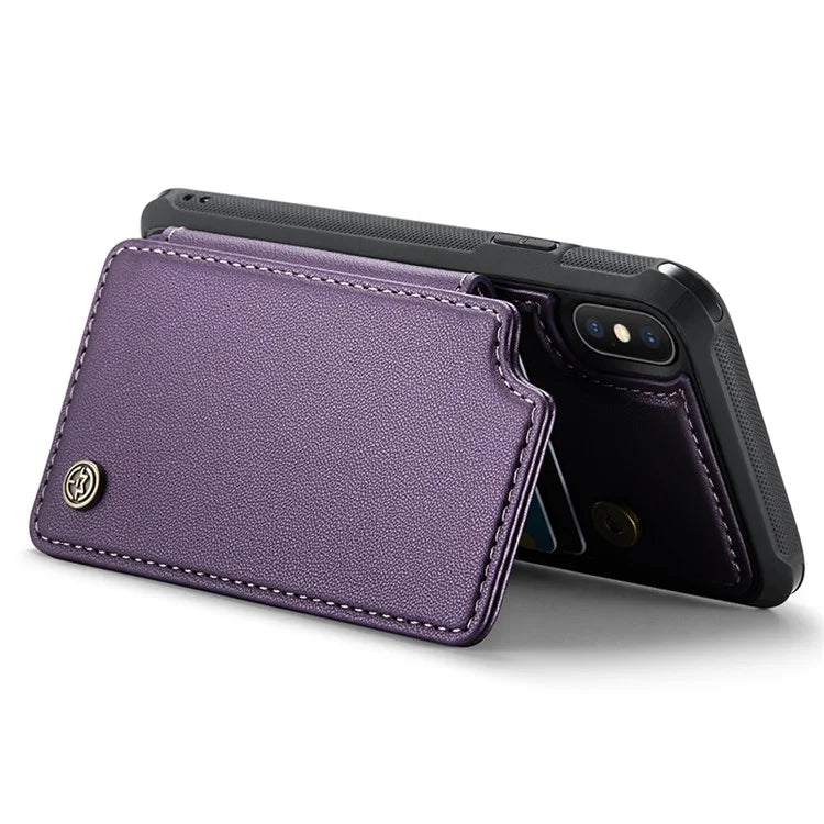 CASEME C22 Series for iPhone XS Max 6.5 inch Case PU+TPU RFID Blocking Phone Cover