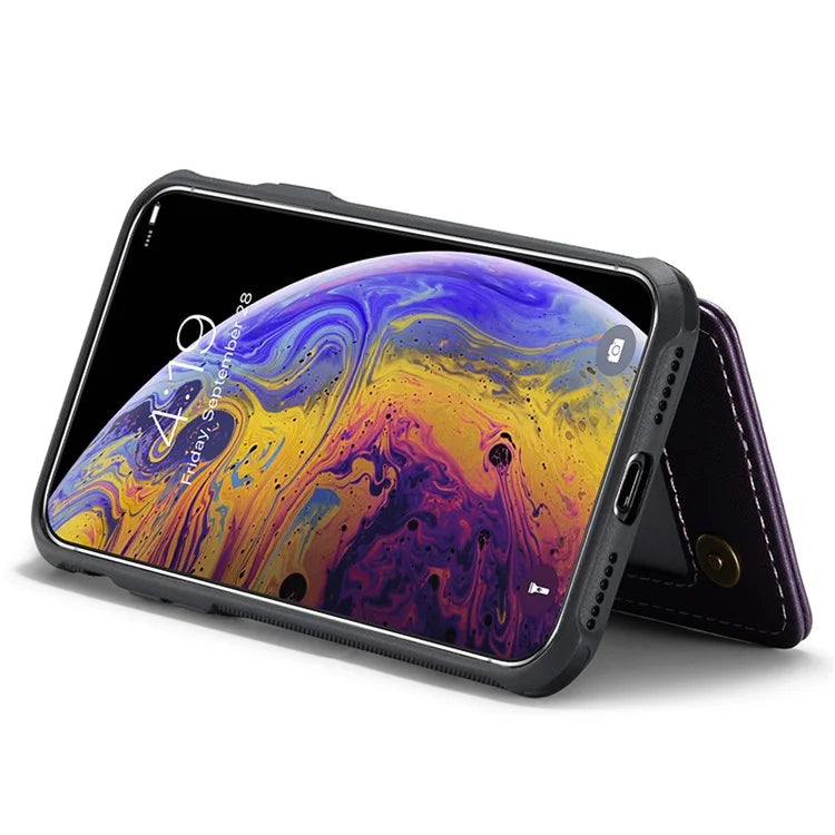 CASEME C22 Series for iPhone XS Max 6.5 inch Case PU+TPU RFID Blocking Phone Cover