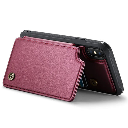 CASEME C22 Series for iPhone XS Max 6.5 inch Case PU+TPU RFID Blocking Phone Cover