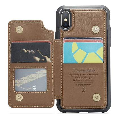 CASEME C22 Series for iPhone XS Max 6.5 inch Case PU+TPU RFID Blocking Phone Cover