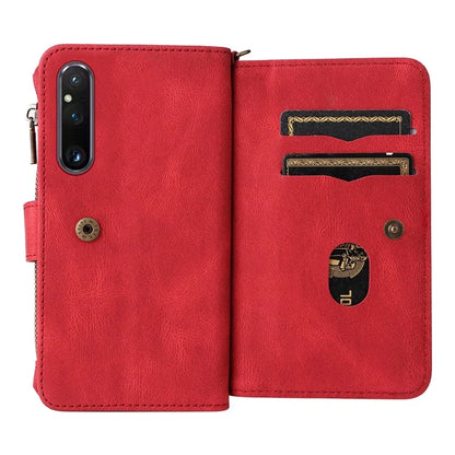 KT Multi-Functional Series-2 For Sony Xperia 1 V Case Zipper Leather Wallet Phone Protector