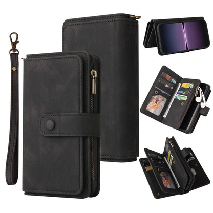 KT Multi-Functional Series-2 For Sony Xperia 1 V Case Zipper Leather Wallet Phone Protector