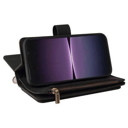 KT Multi-Functional Series-2 For Sony Xperia 1 V Case Zipper Leather Wallet Phone Protector