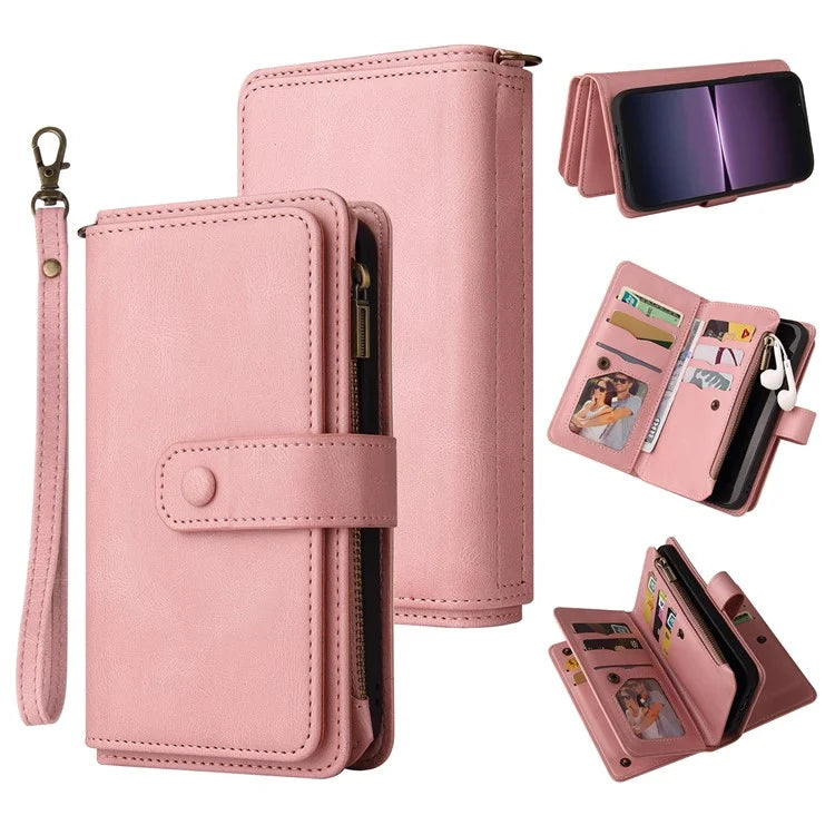 KT Multi-Functional Series-2 For Sony Xperia 1 V Case Zipper Leather Wallet Phone Protector