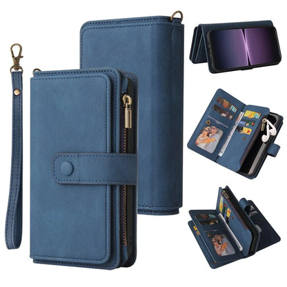 KT Multi-Functional Series-2 For Sony Xperia 1 V Case Zipper Leather Wallet Phone Protector