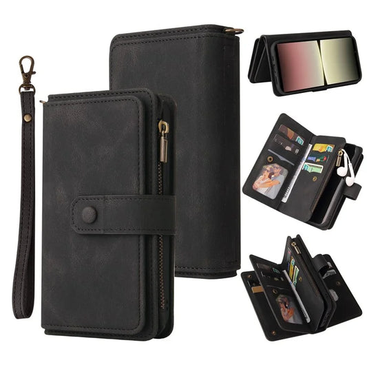KT Multi-Functional Series-2 For Sony Xperia 10 V Case Skin-touch Leather Wallet Smart Phone Cover