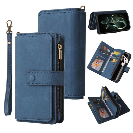 KT Multi-Functional Series-2 For Xiaomi 13T / 13T Pro / Redmi K60 Ultra Case Zipper Anti-scratch Cell Phone Cover
