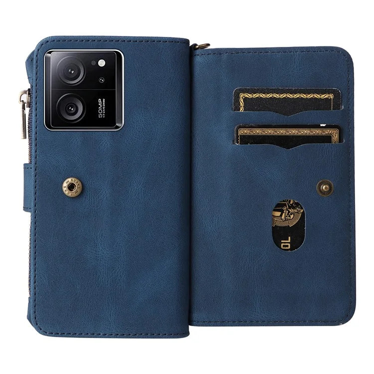 KT Multi-Functional Series-2 For Xiaomi 13T / 13T Pro / Redmi K60 Ultra Case Zipper Anti-scratch Cell Phone Cover