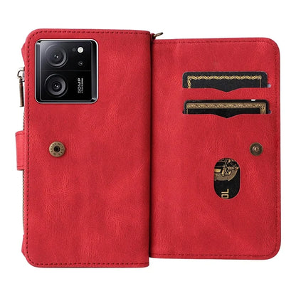 KT Multi-Functional Series-2 For Xiaomi 13T / 13T Pro / Redmi K60 Ultra Case Zipper Anti-scratch Cell Phone Cover