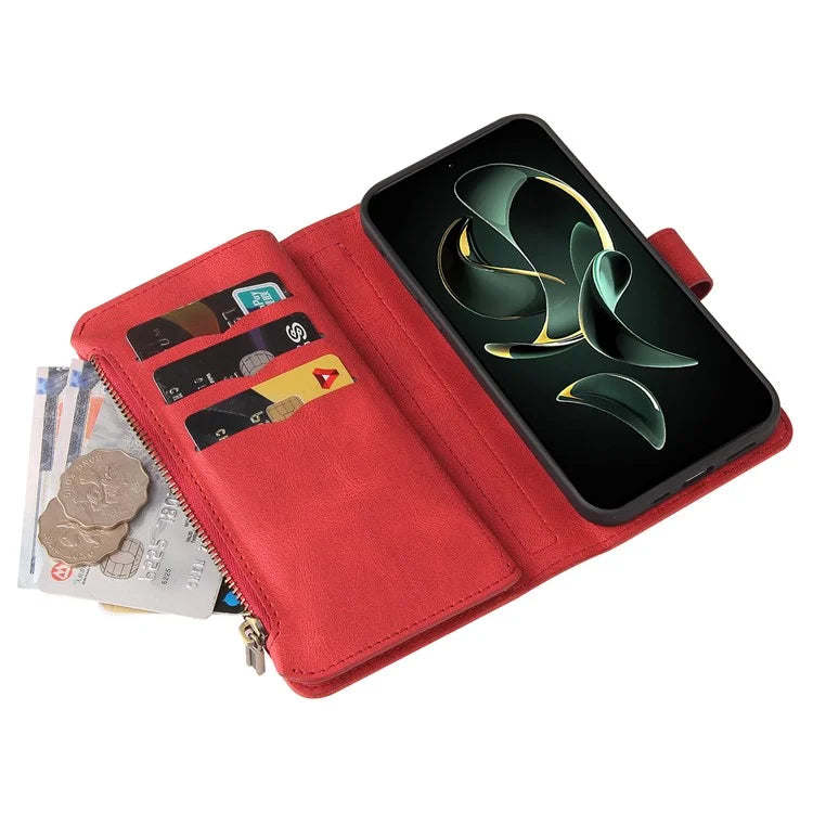 KT Multi-Functional Series-2 For Xiaomi 13T / 13T Pro / Redmi K60 Ultra Case Zipper Anti-scratch Cell Phone Cover