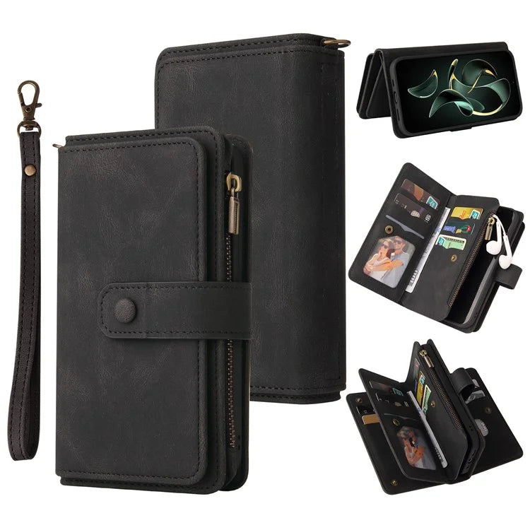 KT Multi-Functional Series-2 For Xiaomi 13T / 13T Pro / Redmi K60 Ultra Case Zipper Anti-scratch Cell Phone Cover