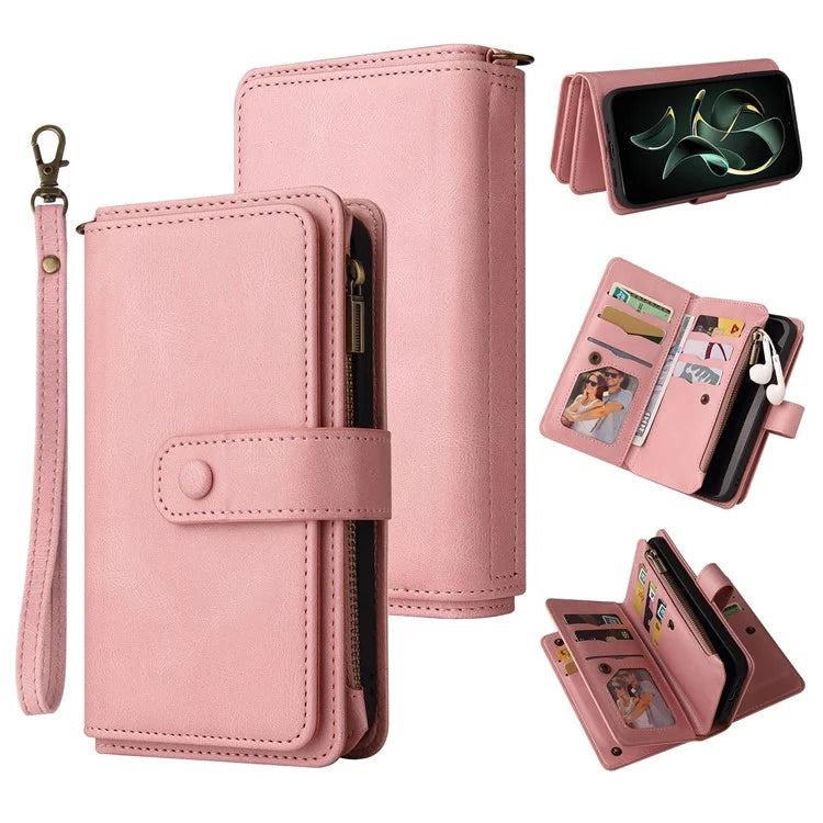 KT Multi-Functional Series-2 For Xiaomi 13T / 13T Pro / Redmi K60 Ultra Case Zipper Anti-scratch Cell Phone Cover