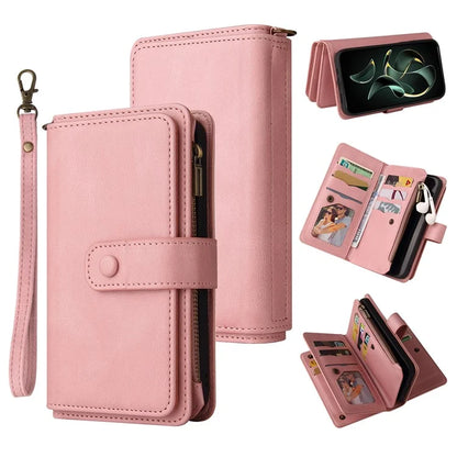 KT Multi-Functional Series-2 For Xiaomi 13T / 13T Pro / Redmi K60 Ultra Case Zipper Anti-scratch Cell Phone Cover