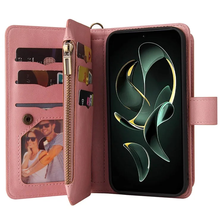 KT Multi-Functional Series-2 For Xiaomi 13T / 13T Pro / Redmi K60 Ultra Case Zipper Anti-scratch Cell Phone Cover