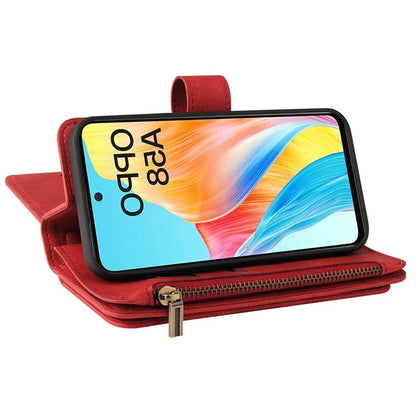 KT Multi-Functional Series-2 For Oppo A58 4G Case Skin-touch Leather Wallet Phone Protector
